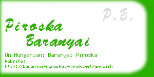 piroska baranyai business card